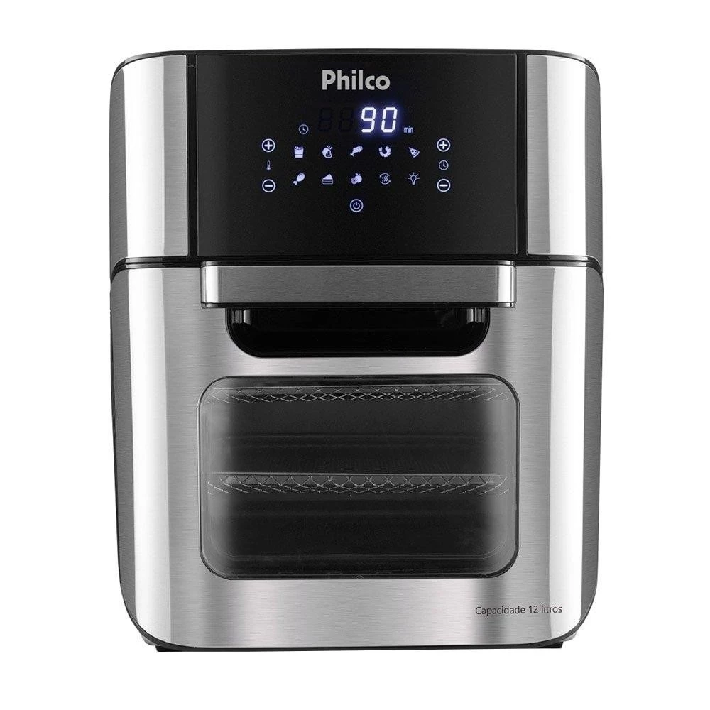 Fritadeira Air Fryer Philco Oven PFR2200P | 12 Litros, 2 em 1, 1800W, Preto BIVOLT